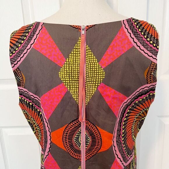 Uncle Frank Anthropologie Sleeveless Gray and Pink Shift Dress Size Large Made i - Picture 6 of 8